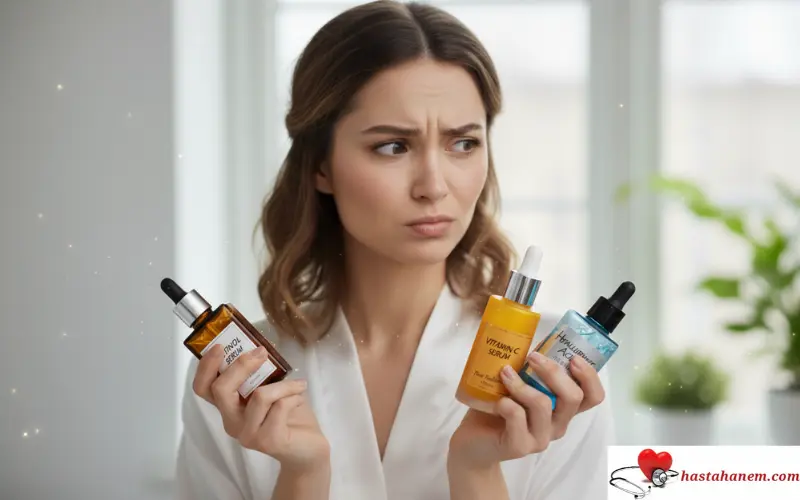 Retinol / C Vitamini ve Hyaluronik Asit 3 Cilt Bakım Serumlarının Kullanımı